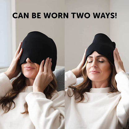 Migraine Relief Hat Ice Headache Wrap for Puffy Eyes