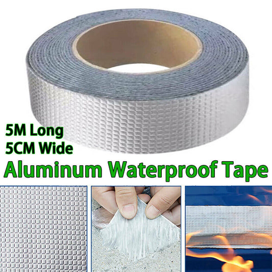 5cmx5M Waterproof Tape Butyl Seal Rubber Roof Repair Aluminum Foil Tape - salelink.co.nz