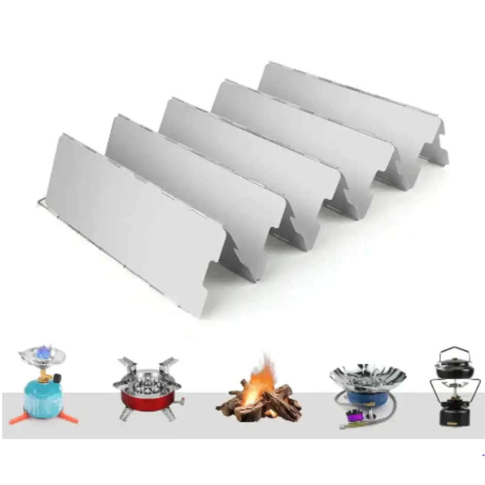 Tall Aluminium Stove Windscreen – Foldable Gas Burner Shield