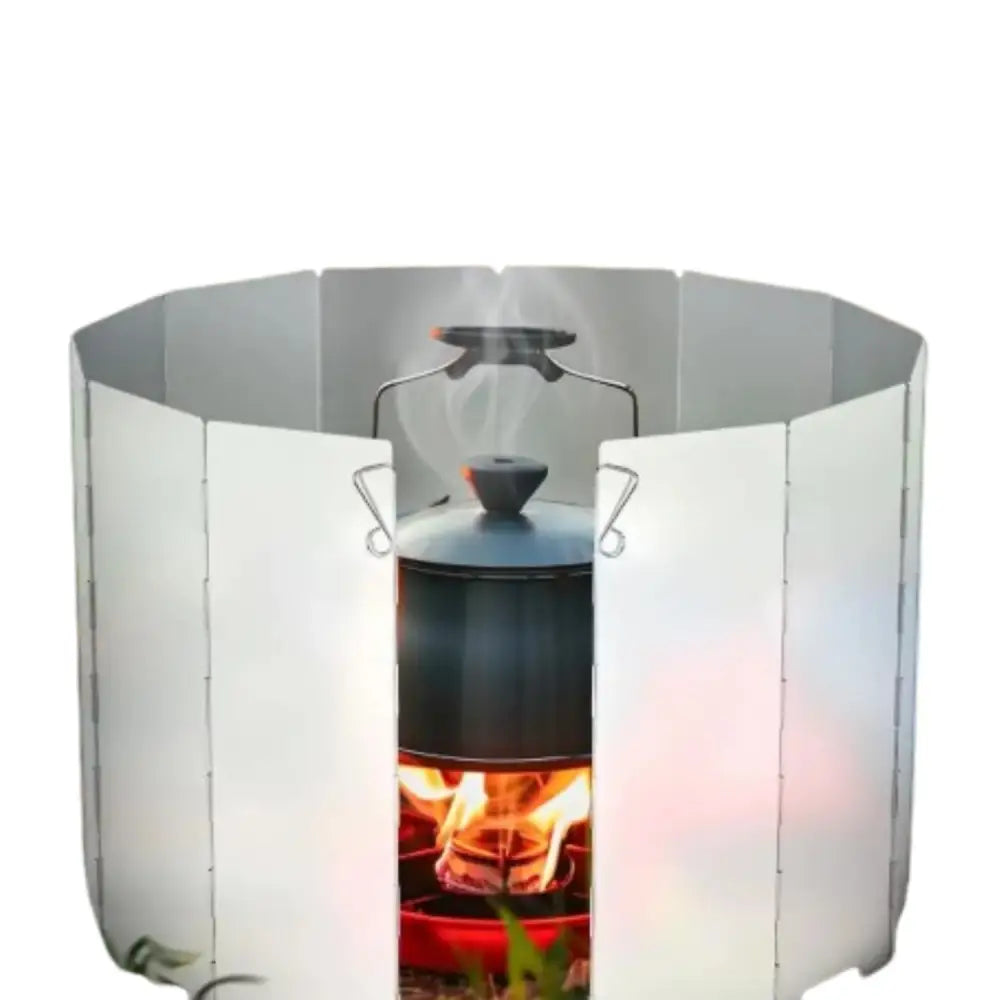 Tall Aluminium Stove Windscreen – Foldable Gas Burner Shield