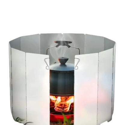 Tall Aluminium Stove Windscreen – Foldable Gas Burner Shield