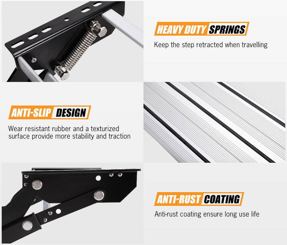 Caravan Step Aluminium Pull Out Folding Caravan Step Camper Trailer Motorhome RV - salelink.co.nz