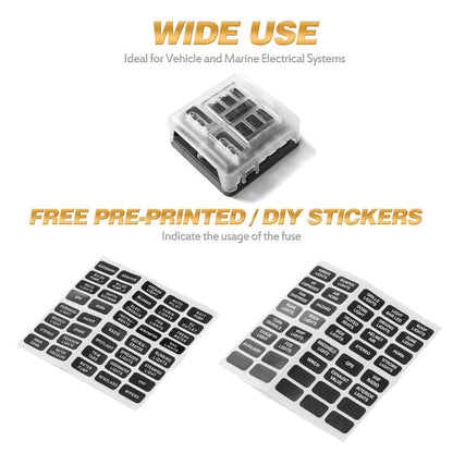 6-Way Blade Fuse Block Box Holder