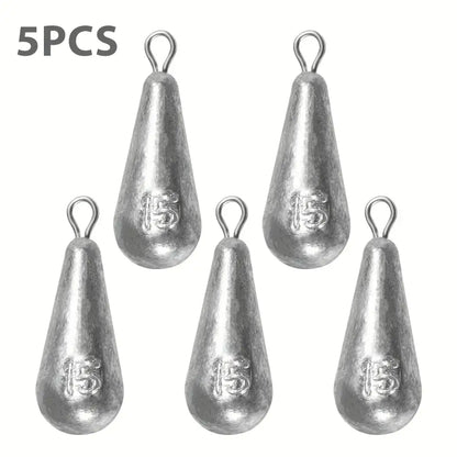 Teardrop Fishing Sinkers – Lead Weights for Bass (10 Sizes)