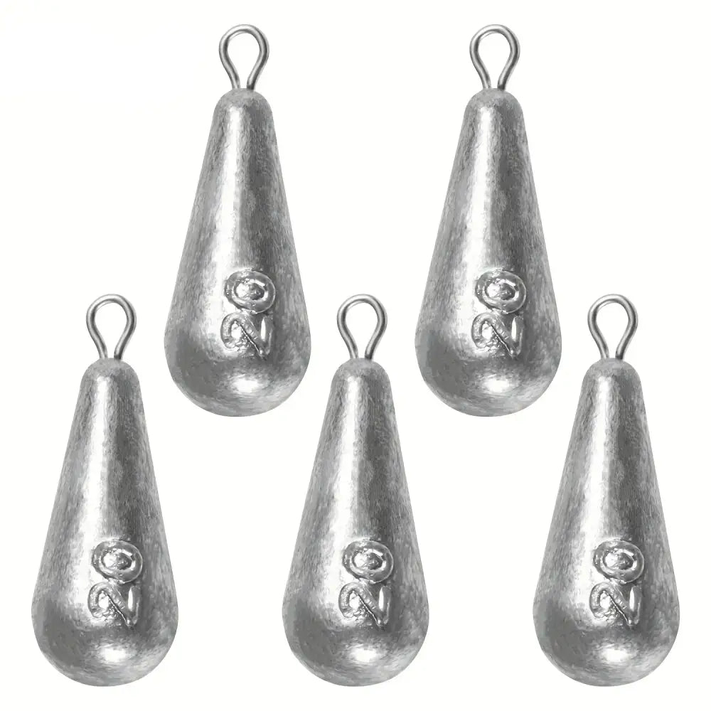 Teardrop Fishing Sinkers – Lead Weights for Bass (10 Sizes)