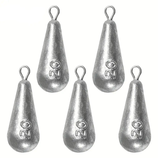 Teardrop Fishing Sinkers – Lead Weights for Bass (10 Sizes)