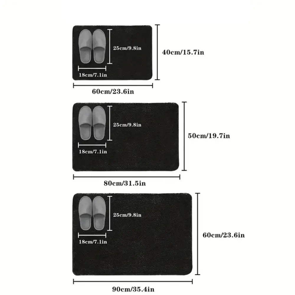 Thick Absorbent Bathroom Mat – Non-Slip Solid Colour Floor & Door Mat (5 colours available)