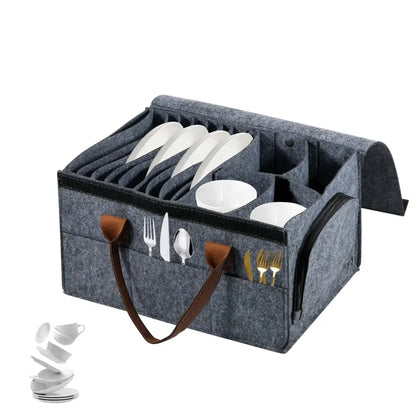 Thick Felt Board Dish & Cup Storage Rack for RV