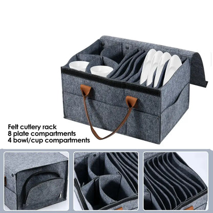 Thick Felt Board Dish & Cup Storage Rack for RV