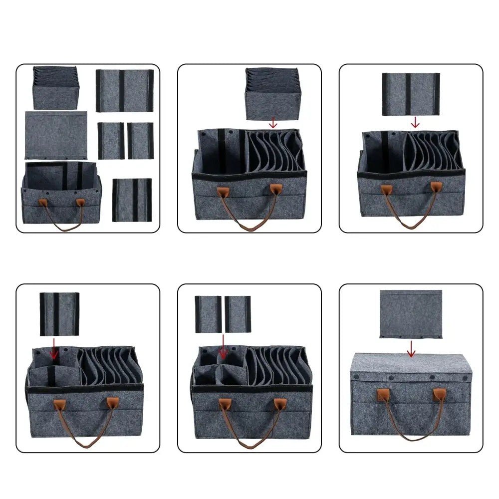 Thick Felt Board Dish & Cup Storage Rack for RV