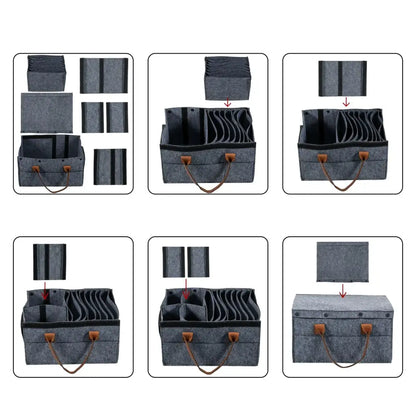 Thick Felt Board Dish & Cup Storage Rack for RV