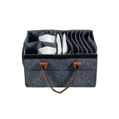 Thick Felt Board Dish & Cup Storage Rack for RV