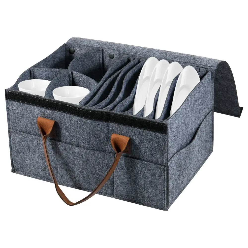 Thick Felt Board Dish & Cup Storage Rack for RV