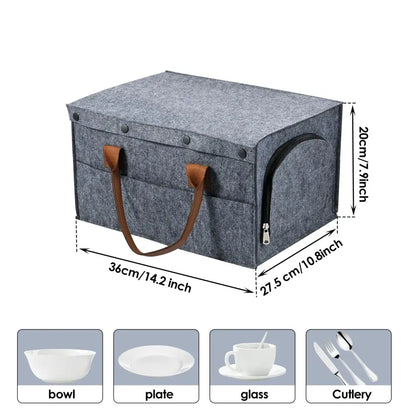 Thick Felt Board Dish & Cup Storage Rack for RV
