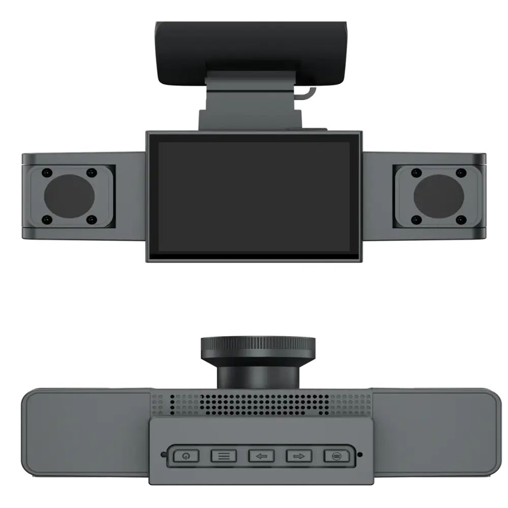 Three-Lens Car Camera with 24H Parking Monitor