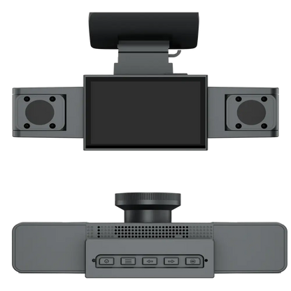 Three-Lens Car Camera with 24H Parking Monitor