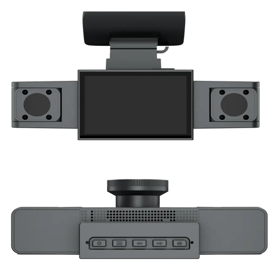 Three-Lens Car Camera with 24H Parking Monitor