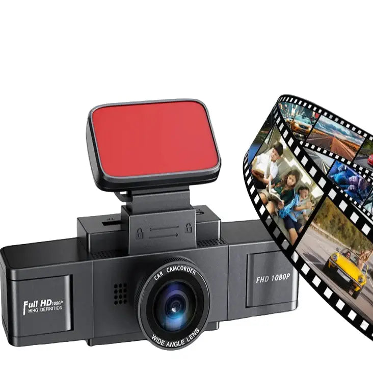 Three-Lens Car Camera with 24H Parking Monitor
