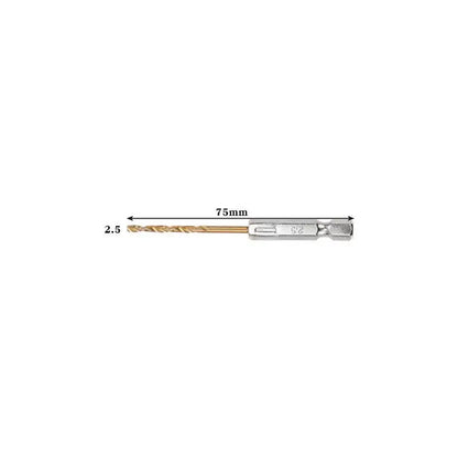 Titanium Twist Drill Bit Set – Hex Shank 1.5–6.5mm (available in single piece & all in one pack)