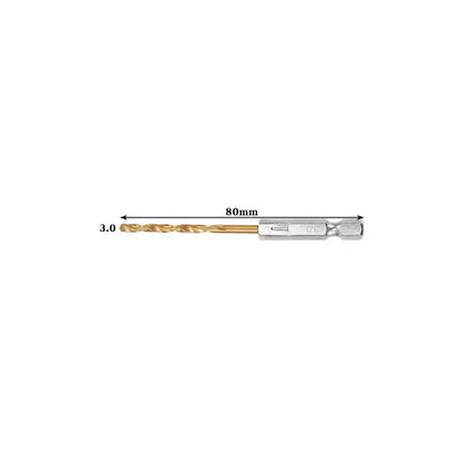 Titanium Twist Drill Bit Set – Hex Shank 1.5–6.5mm (available in single piece & all in one pack)