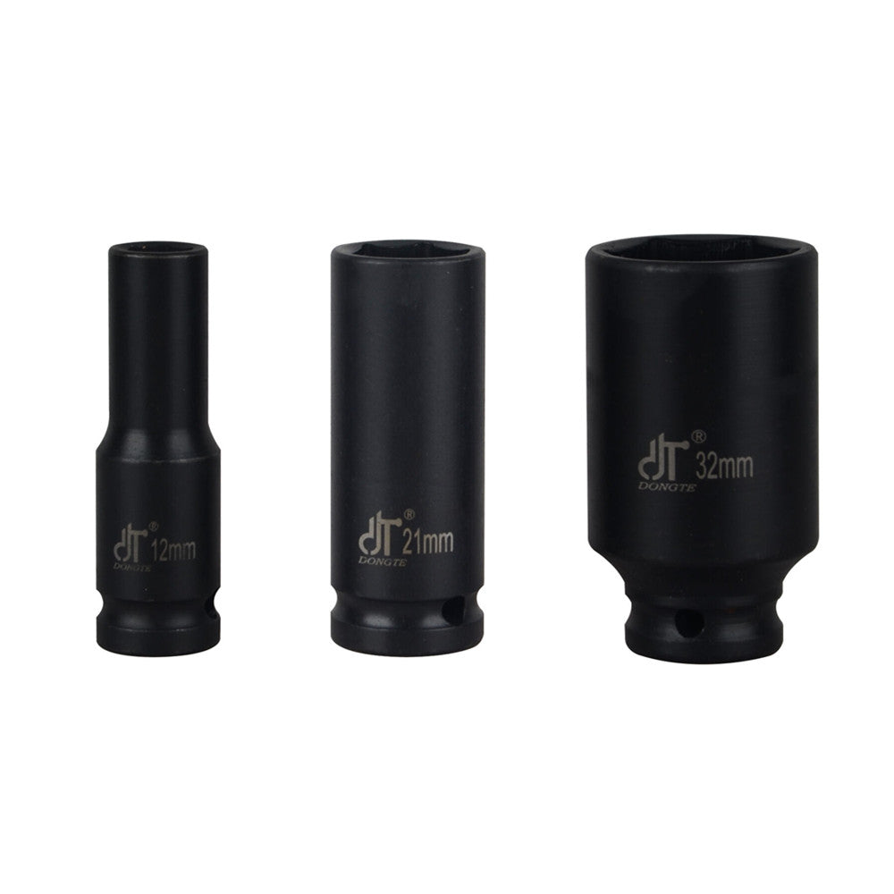 13pcs 10-32mm 1/2" Metric Impact Deep Socket Set Drive Air Garage