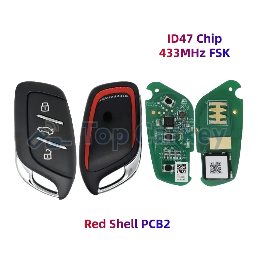 433MHz ID47 Smart Remote Key for MG4, MG5, MG6, ZS, HS, ZX & GT