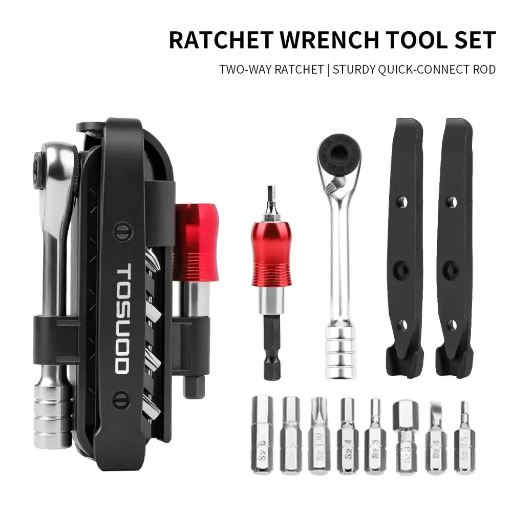 1/4" Two-Way Mini Ratchet Wrench Set with Quick-Connect Rods & S2 Bits