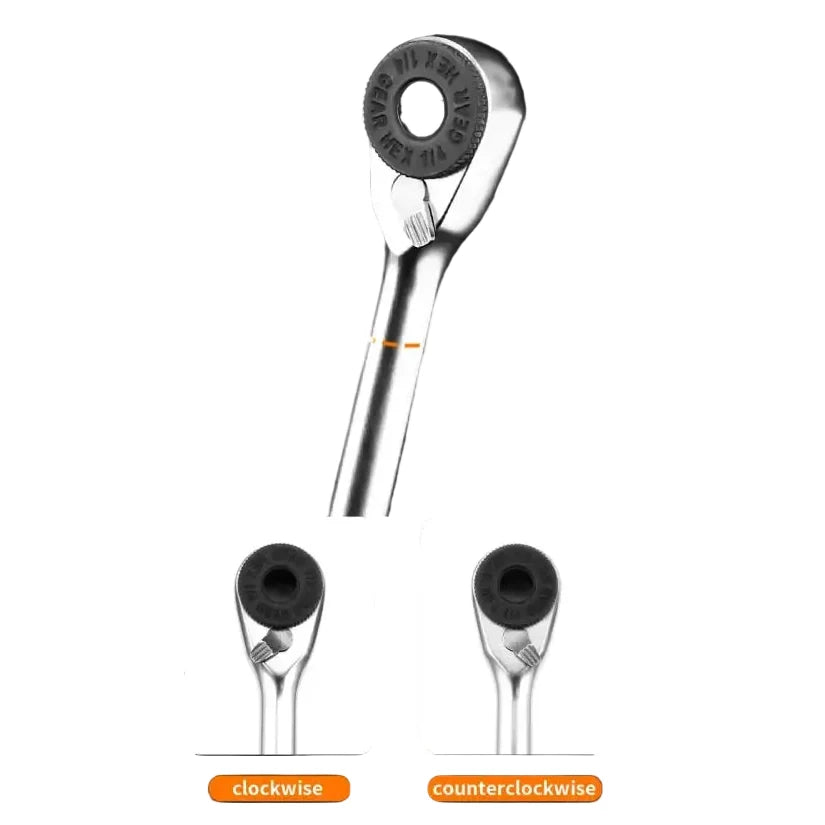 1/4" Two-Way Mini Ratchet Wrench Set with Quick-Connect Rods & S2 Bits