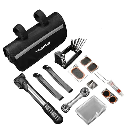 Multifunctional Bicycle Repair Tool Kit with Pump