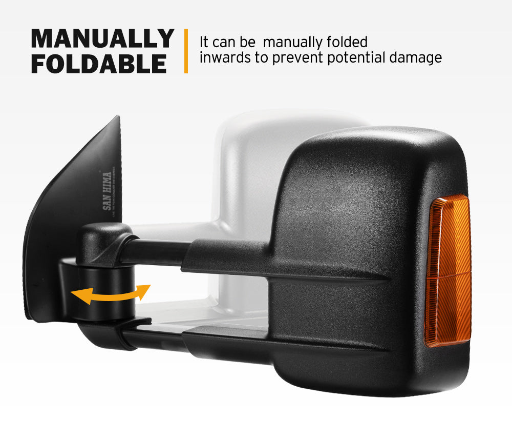 Towing Mirrors for Nissan Pathfinder MY 2003-2013 Black - salelink.co.nz