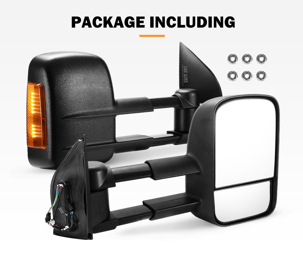 Towing Mirrors for Nissan Pathfinder MY 2003-2013 Black - salelink.co.nz