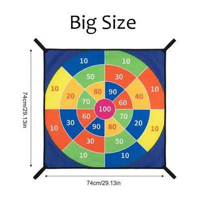 Trampoline Dart Board Game Set with Velcro Balls