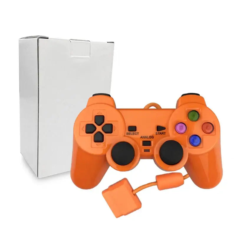 Transparent Blue PS2 Wired Controller – Dual Vibration (different colours available)