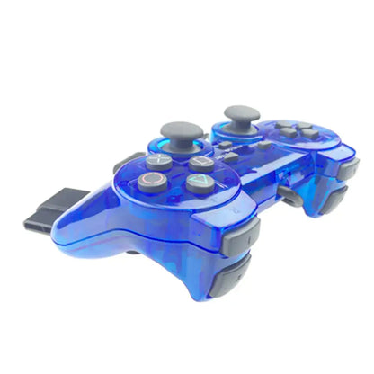 Transparent Blue PS2 Wired Controller – Dual Vibration (different colours available)