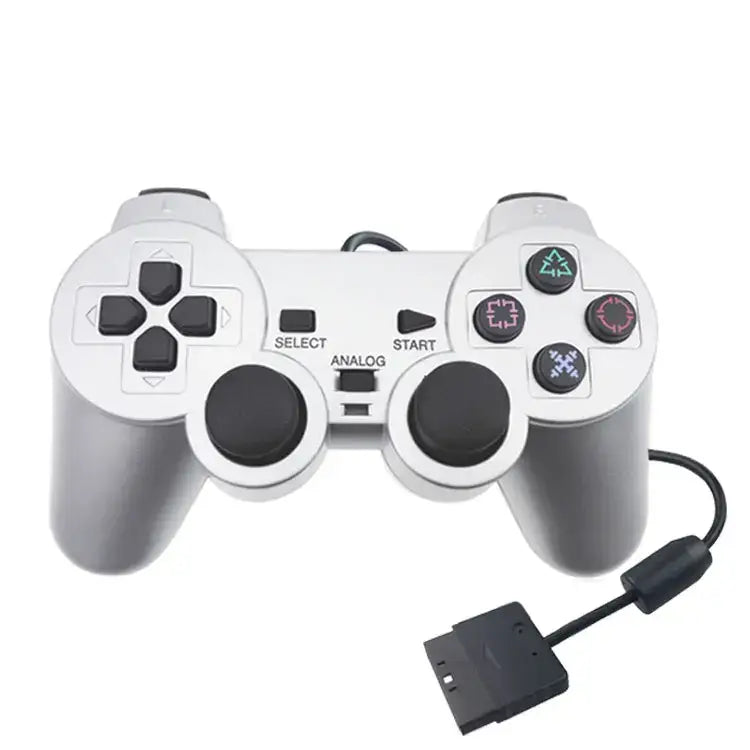 Transparent Blue PS2 Wired Controller – Dual Vibration (different colours available)