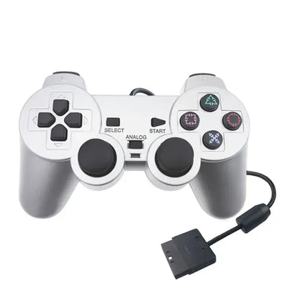 Transparent Blue PS2 Wired Controller – Dual Vibration (different colours available)