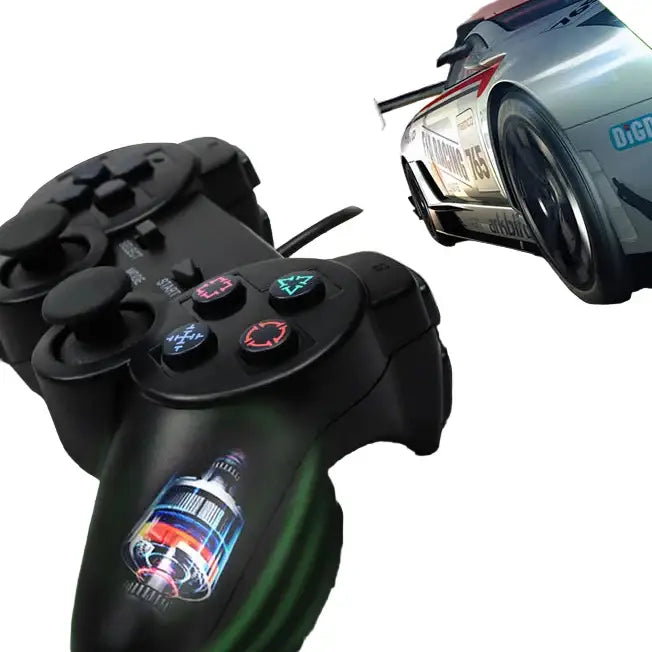 Transparent Blue PS2 Wired Controller – Dual Vibration (different colours available)
