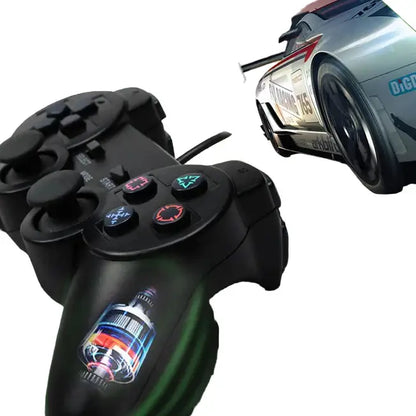 Transparent Blue PS2 Wired Controller – Dual Vibration (different colours available)