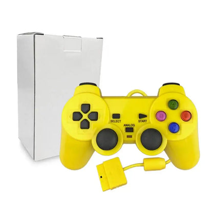 Transparent Blue PS2 Wired Controller – Dual Vibration (different colours available)