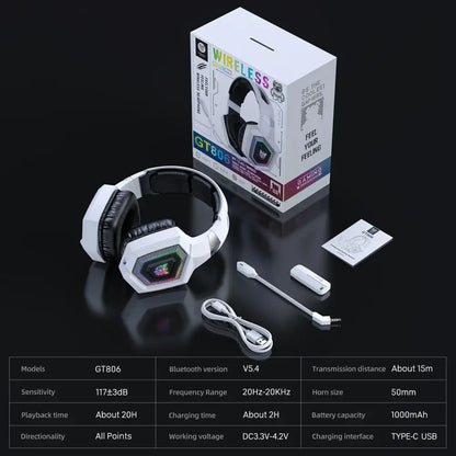 Tri-Mode 5.3 Gaming Headset with Mic (Different colours available with stickers)