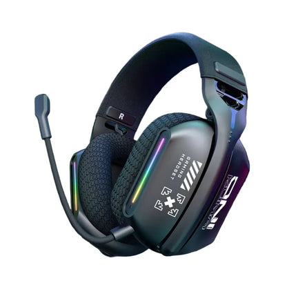 Tri-Mode RGB Gaming Headset – 2.4G Wireless & Wired, Long Life