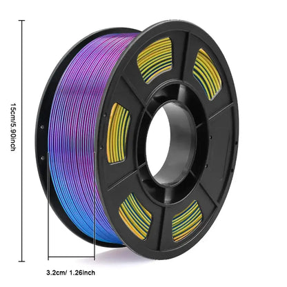 Tricolour Silk PLA 3D Printer Filament 1.75mm (250g)