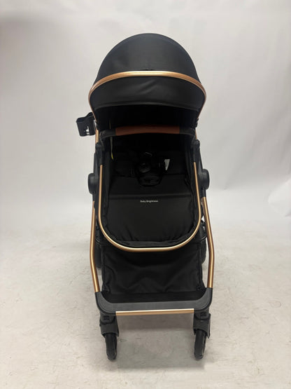 Pre-order Baby Brightness Newborn 4-in-1 Travel System with Bassinet, Capsule, ISOFIX Base & 360° Rotating Car Seat – Grey