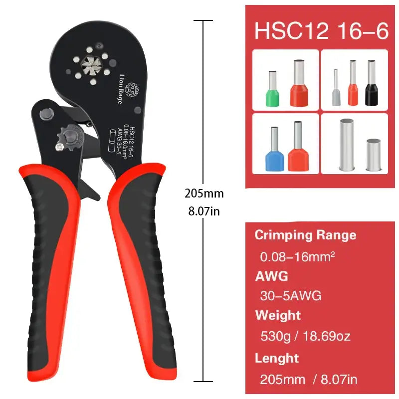 Tubular Terminal Crimping Pliers