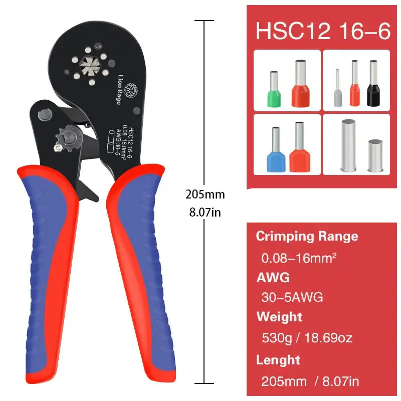 Tubular Terminal Crimping Pliers