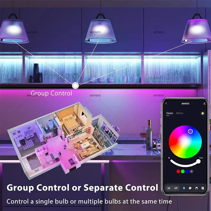 Smart LED Bulb 15W/18W E27/B22, Dimmable