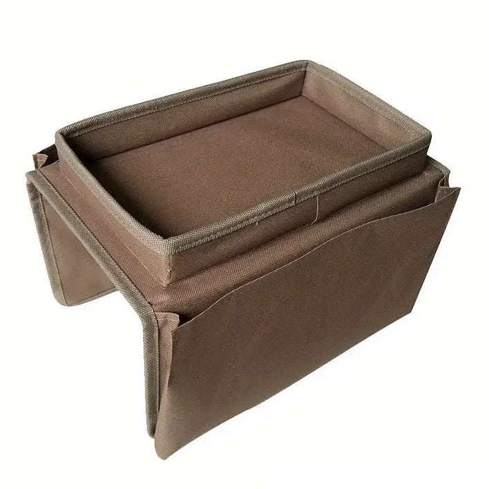 TV Remote Control Holder Sofa Armrest Organizer with Storage Pockets