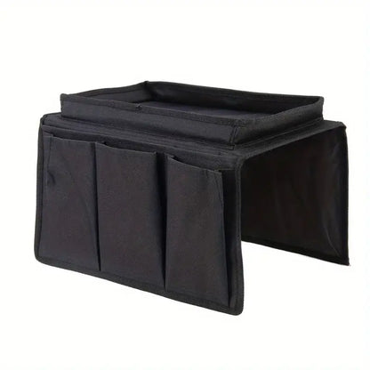 TV Remote Control Holder Sofa Armrest Organizer with Storage Pockets