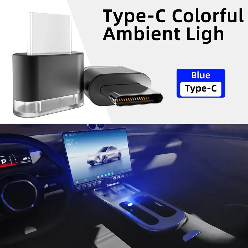 Type-C LED Car Interior Ambient Light (7 colours available)