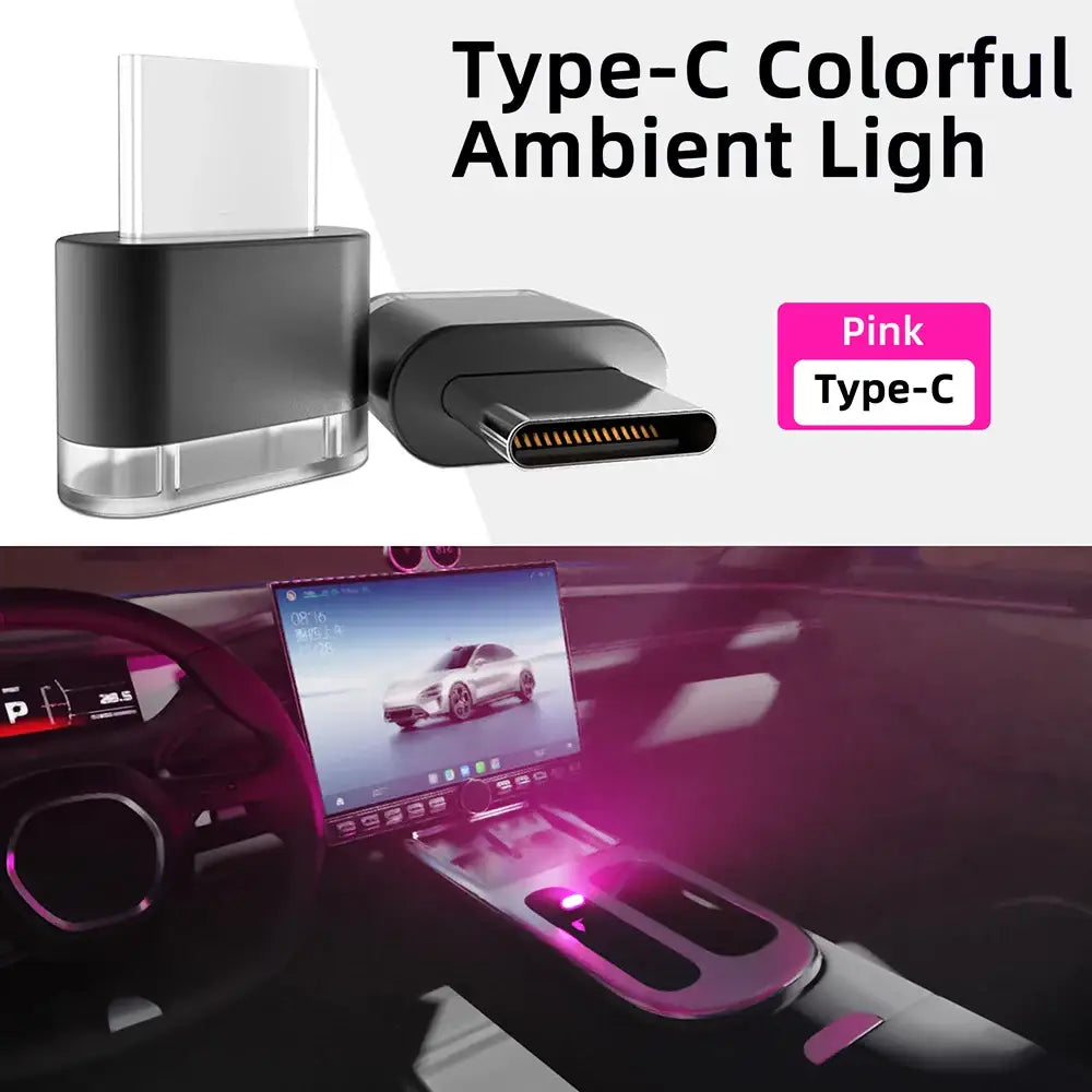 Type-C LED Car Interior Ambient Light (7 colours available)